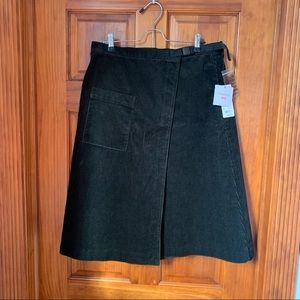 JW Anderson x Uniqlo corduroy wrap skirt in dark green (NWT)